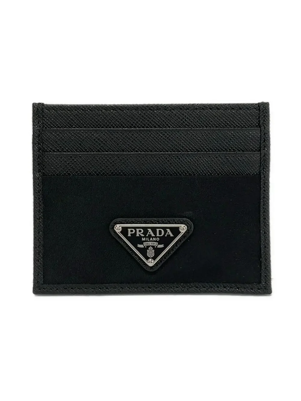 Prada Black Nylon Leather Card Case #282858P80B
